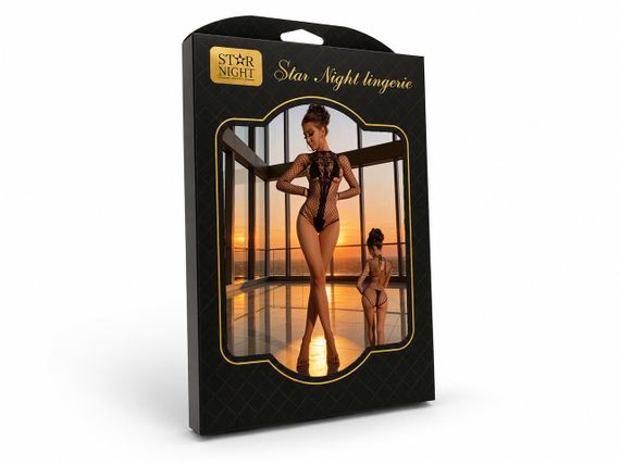 Боді сітка Star Night з візерунком, чорне, OS (S–L) Sex Aura | Зображення 5