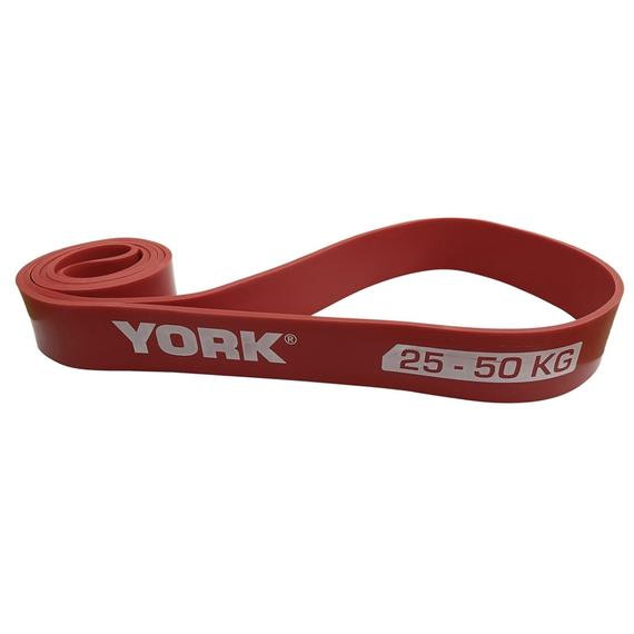 Резинка для фітнесу York 25-50кг - 2080x45x4,5 мм, червоний | Зображення 1
