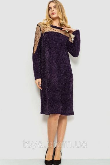 Якісна жіноча сукня два кольори сезон демісезон колір фіолетовий FG_01179 | Зображення 1