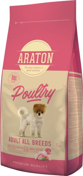 Корм ARATON POULTRY Adult All Breeds сухий для дорослих собак всіх порід 15 кг