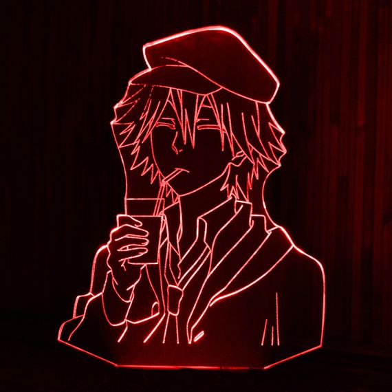 Акриловый светильник-ночник Ранпо Эдогава красный tty-n001621