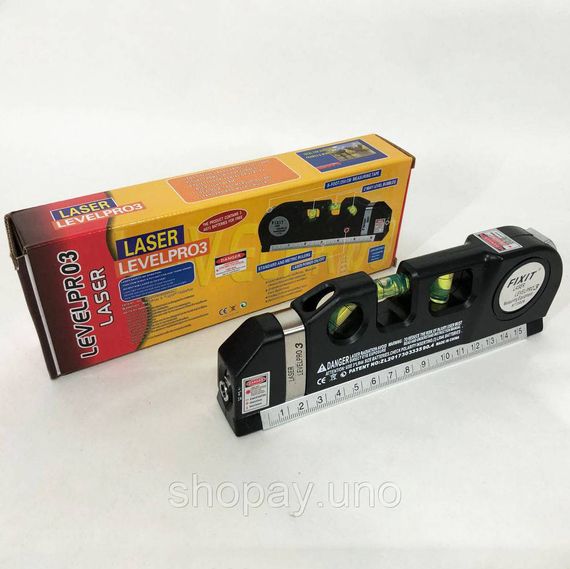 Лазерный нивелир Laser Level Pro 3, Лазерный отвес, Нивелир строительный для стяжки QT-56 | Зображення 4