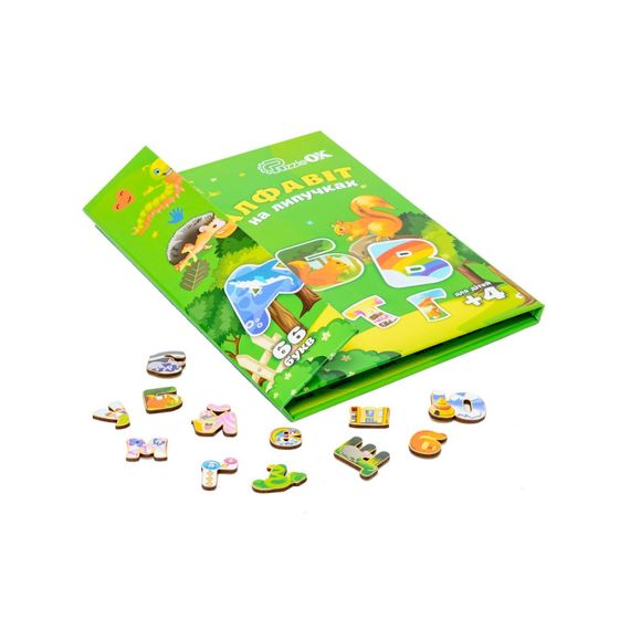 Развивающий детский "Алфавит на липучках" Puz-26919, 66 букв