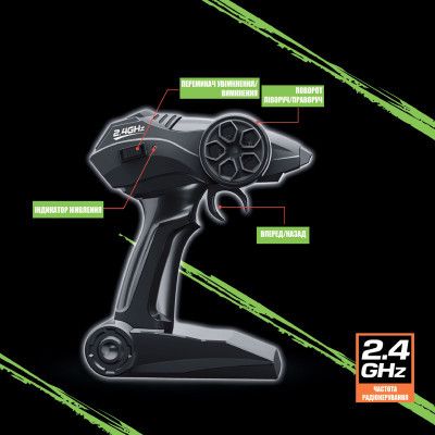 Радиоуправляемая игрушка Sulong Toys OFF-ROAD CRAWLER – RACE (матовый красный, металл. корпус, аккум.6V, 1:14) (SL-309RHMR) | Зображення 2