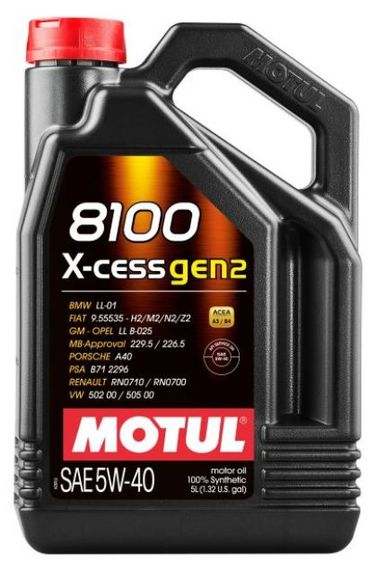 Моторна олива Motul 8100 Х-cess gen2 SAE 5W-40 5л.