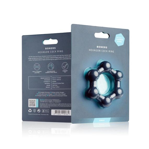 Ерекційне кільце Boners Hexagon Cock Ring Sex Aura | Зображення 4