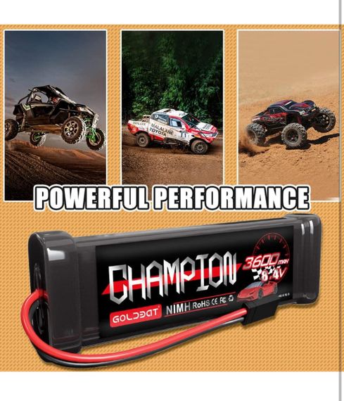 GOLDBAT 8.4V 3600mAh NIMH акумулятор з Tamiya роз'ємом для RC авто, бота та баггі | Зображення 2