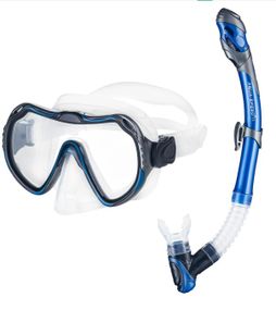 Набор маска и трубка Aqua Speed JAVA + ELBA 8205 синий OSFM 5908217682055