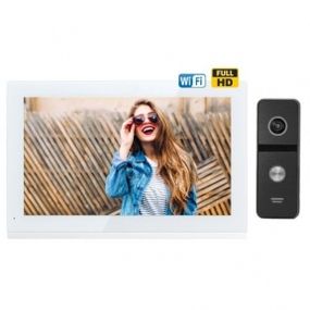 Комплект домофона CoVi Security TAB FHD Wi-Fi White  панель Iron FHD Black