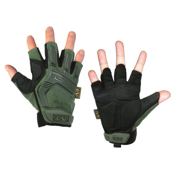Рукавички тактичні короткопалі з захистом M-PACT Mechanix UAD Олива XL