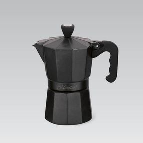 Кавоварка гейзерна алюмінієва Maestro MR-1666-3 BLACK 150 мл на 3 чашки для еспресо
