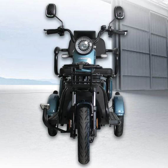Електротрайк Crosser TR-1 LFP 1500W 76.8 V 30 Ah, триколісний електроскутер, до 75 км, для дорослих і літніх Синій | Зображення 6