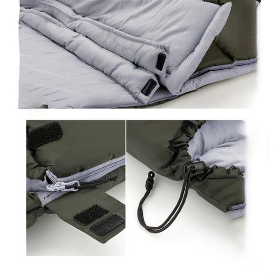 Спальник з капюшоном Naturehike U150 NH20MSD07, (11°C), лівий, зелений | Зображення 1