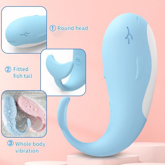 Виброяйцо "Cute whale", розовый с пультом ДУ, 10 режимов sexstyle | Зображення 1