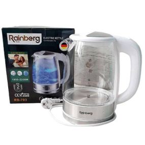 Электрочайник Rainberg RB-703 2200 Вт 2 л Серебристый с белым