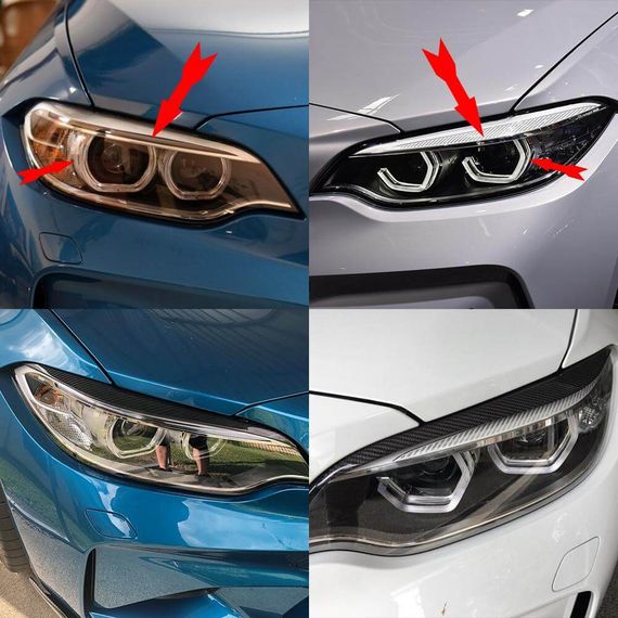 Вії на фари (Карбон) для BMW 2 серія F22/23 2014-2021 рр | Зображення 6