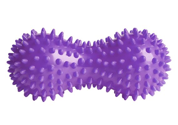 Масажний м'ячик подвійний EasyFit Goober фіолетовим з шипами (EF-1072-V)