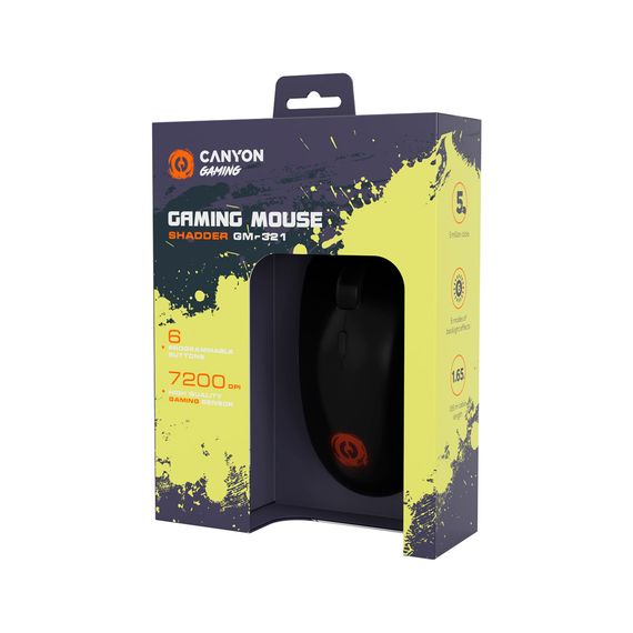 Мишка Canyon Shadder GM-321 USB Black (CND-SGM321) | Зображення 5