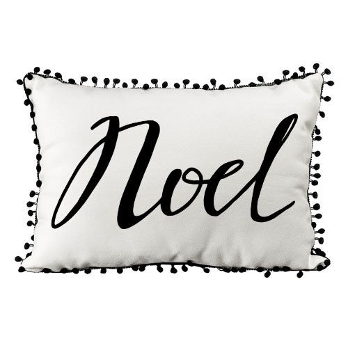 Подушка із мішковини з помпонами Noel 45x32 см (43PHBP_23NY004)