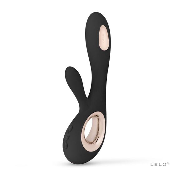 Вібратор-кролик LELO Soraya Wave Black, манливі рухи стовбура Sex Aura