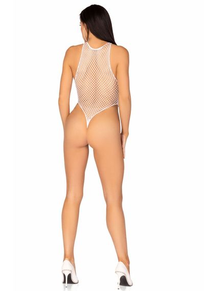 Боді-сітка Leg Avenue Net snap crotch tank bodysuit White, One Size | Зображення 5