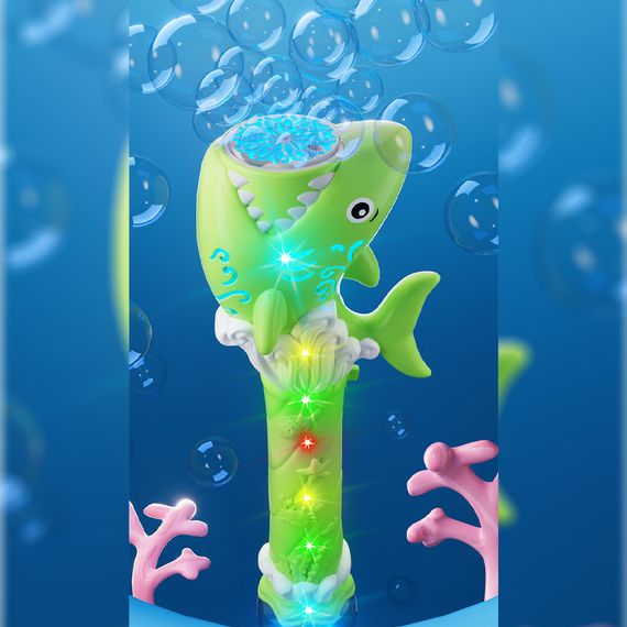 Пистолет с мыльными пузырями H038 Shark + bottle 50ml Green | Зображення 3