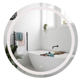 Дзеркало Lidz Aria (AR1) кругле з LED-підсвічуванням Touch, антизапотіванням, диммером, регулюванням яскравості LD78LR800