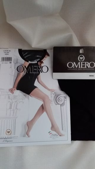 Колготи, блискучі, жіночі Omero Luxor 20 den, Italy, розміри s, m,l, xl, колір чорний | Зображення 3