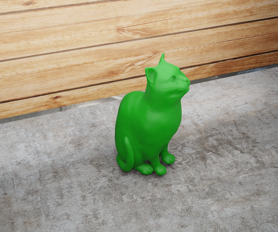 Статуетка кот Зелений, що сидить, 50 | Зображення 3
