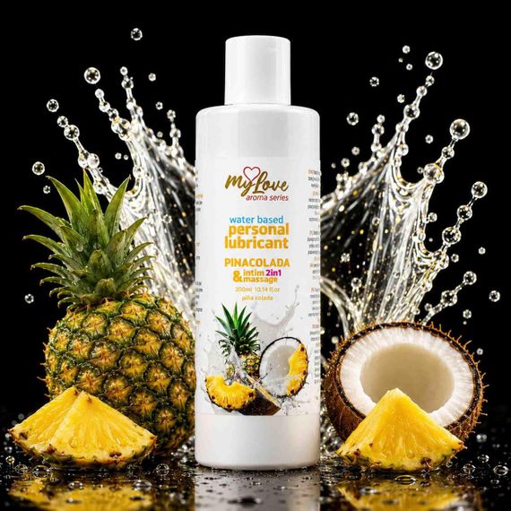 2в1 лубрикант та масажний гель - MyLove Aroma Series Intim&Massage Pinacolada, 300 мл Sex Aura | Зображення 1