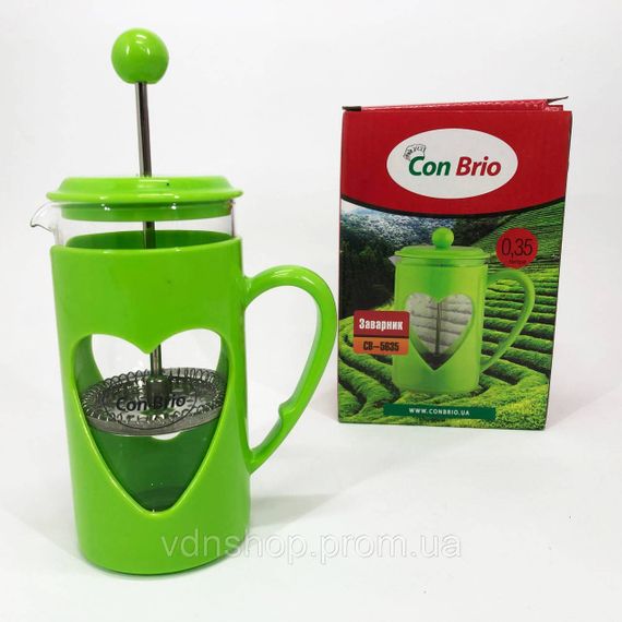 Френч-прес для заварювання кави Con Brio CB-5635 350 мл, Стильний чайник для заварювання GO-13 | Зображення 6