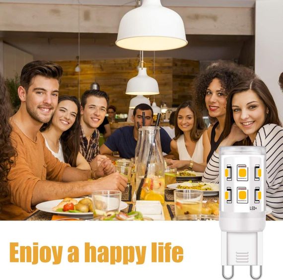 Світлодіодна лампа Ugvmn G9 4 Вт, еквівалентна галогенним лампам 15 Вт, 20 Вт, 25 Вт, світлодіодна лампа, 10 | Зображення 3