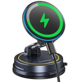 Автотримач з БЗП Baseus PrimeTrip VC2 Flex Pro Magnetic Wireless Charging (C0013F) Cosmic Black