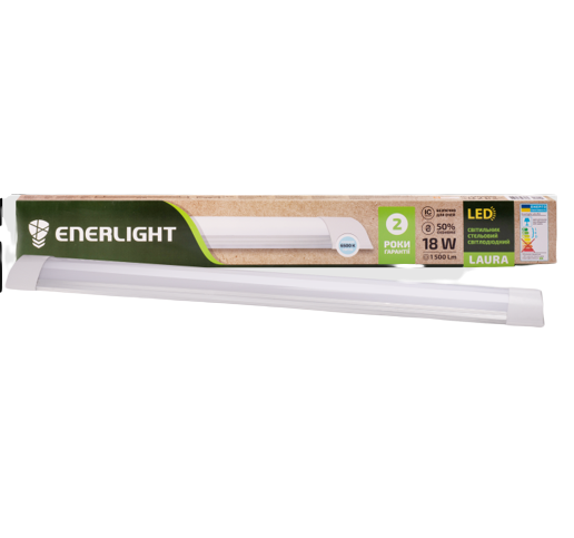 LED Світильник лінійний 18W 0,6м 6500К LAURA18SMD80С Enerlight | Зображення 1