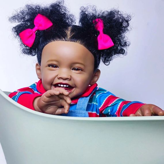 Силіконова Колекційна Лялька Реборн Reborn Дівчинка Джекі ( Вінілова Лялька ) Висота 60 см | Зображення 3