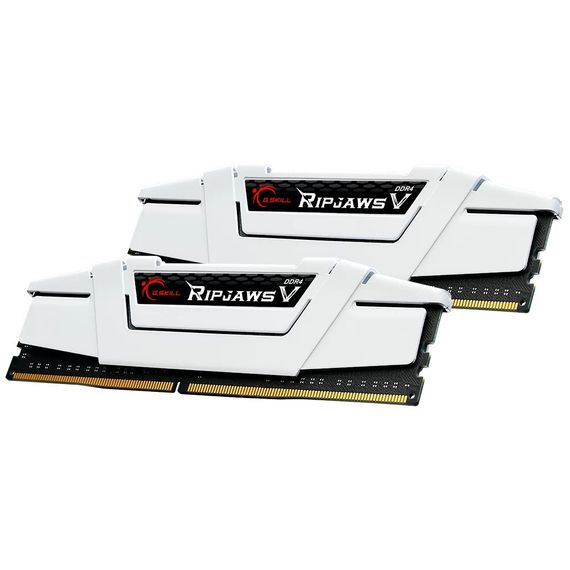 Модуль пам'яті для комп'ютера DDR4 32GB (2x16G) 3600 MHz RipjawsV White G.Skill (F4-3600C18D-32GVW) | Зображення 1