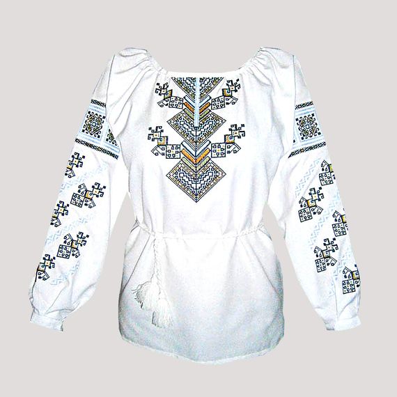 Рубашка Украинская вышиванка 570 цвет белый размер XXL | Зображення 1