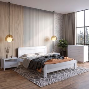 Полуторне дерев&#039;яне ліжко Mebigrand Тоскана Сіро-блакитний (S2010R80B) 120х200 см (MBG-3655)