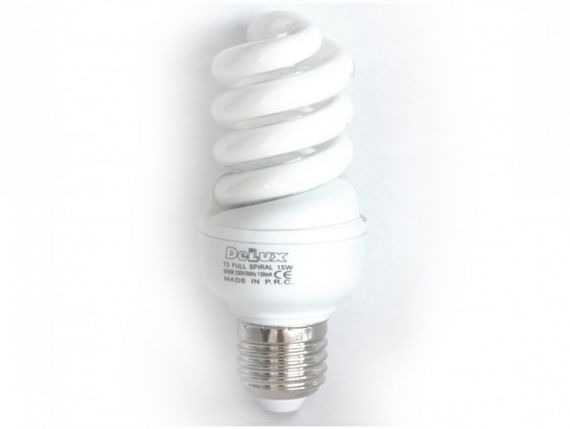 Лампа E27 T3 15W/6400K DELUX Full Spiral 230V