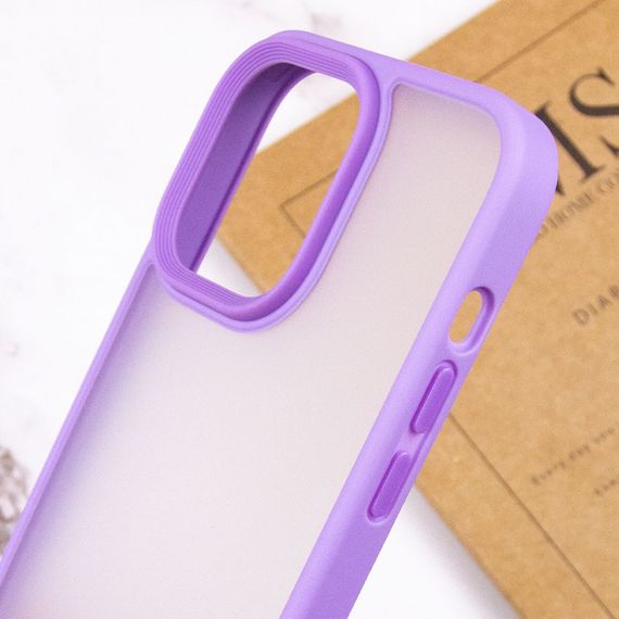 TPU+PC чехол Metal Buttons для Apple iPhone 15 Pro Max (6.7") Сиреневый | Зображення 4