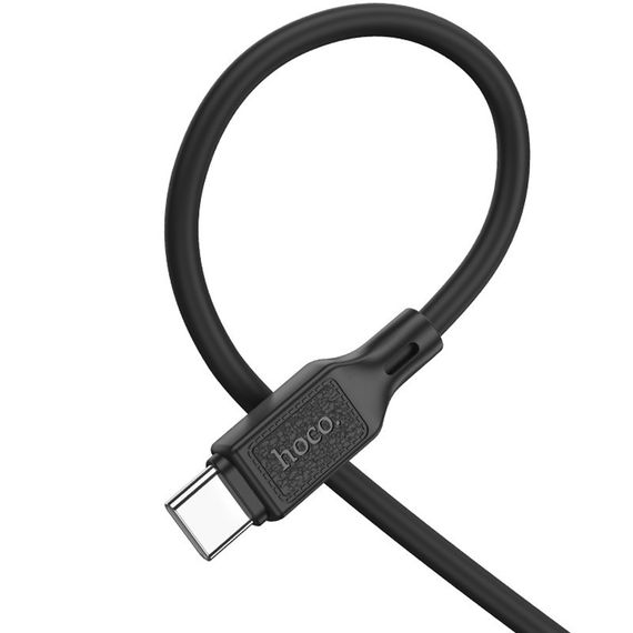 Дата кабель Hoco X90 Cool silicone USB to Type-C (1m) Black | Зображення 2