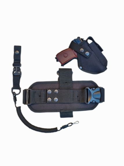 Тактична кобура настегна для ПМ Макарова 11701, шнур тренчик,фастекс колір чорний 990 ms | Зображення 2