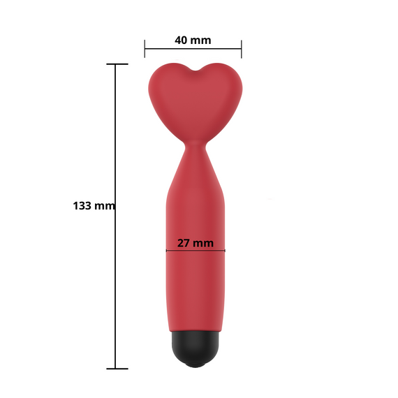 Міні-вібратор - Erospace Sweet Play Mini Heart Vibrator A14 | Зображення 6