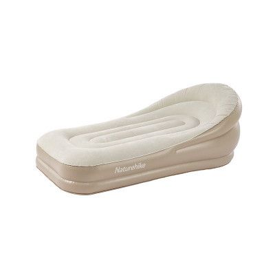 Матрас надувной Naturehike CNK2300DZ020 180 х 90 см з підголовником бежевий (6976023922480)