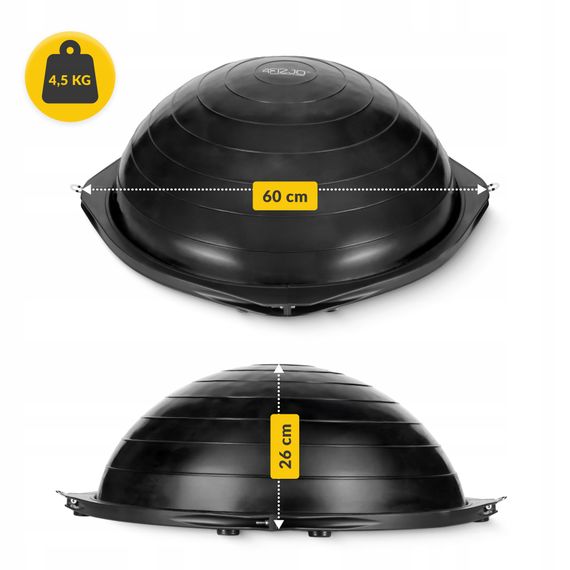 Балансувальна платформа 4FIZJO Bosu Ball 60 см Black (P-5905973402446) | Зображення 5