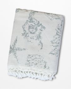 Полотенце пляжное пештемаль Pupilla 90 х 170 см, Maldiv Gri
