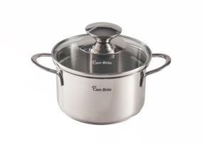 Каструля Con Brio CB-1101, 0.8 л, 12 см, з нержавіючої сталі з кришкою, для всіх типів плит