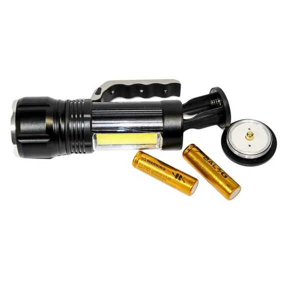 Фонарик с зарядкой от сети Bailong S912-XPE+COB, Яркий фонарик, Фонарик полис, Фонарик тактический GA-234 аккумуляторный ручной | Зображення 3