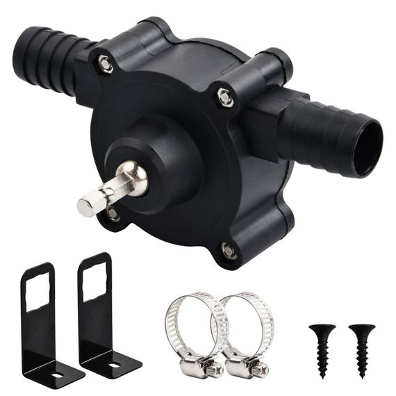 Насос на дрель для перекачки жидкостей / Насадка на шуруповерт / Насадка-насос для перекачки топлива и воды