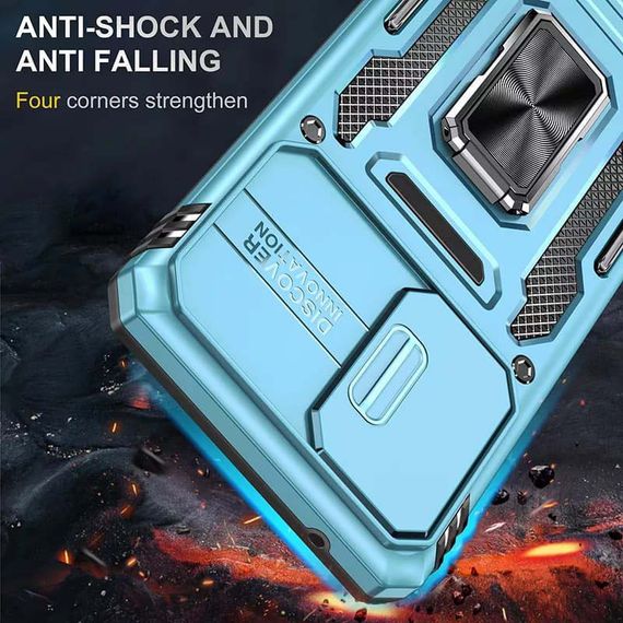 Ударостійкий чохол Camshield Army Ring для Samsung Galaxy A33 5G Блакитний / Light Blue | Зображення 6